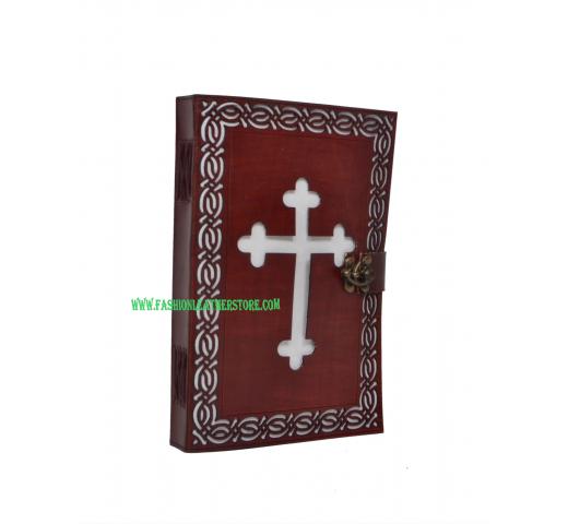 Vintage Genuine New Design Cut Work Leather Embossed Celtic Cross Journal Notebook Diary